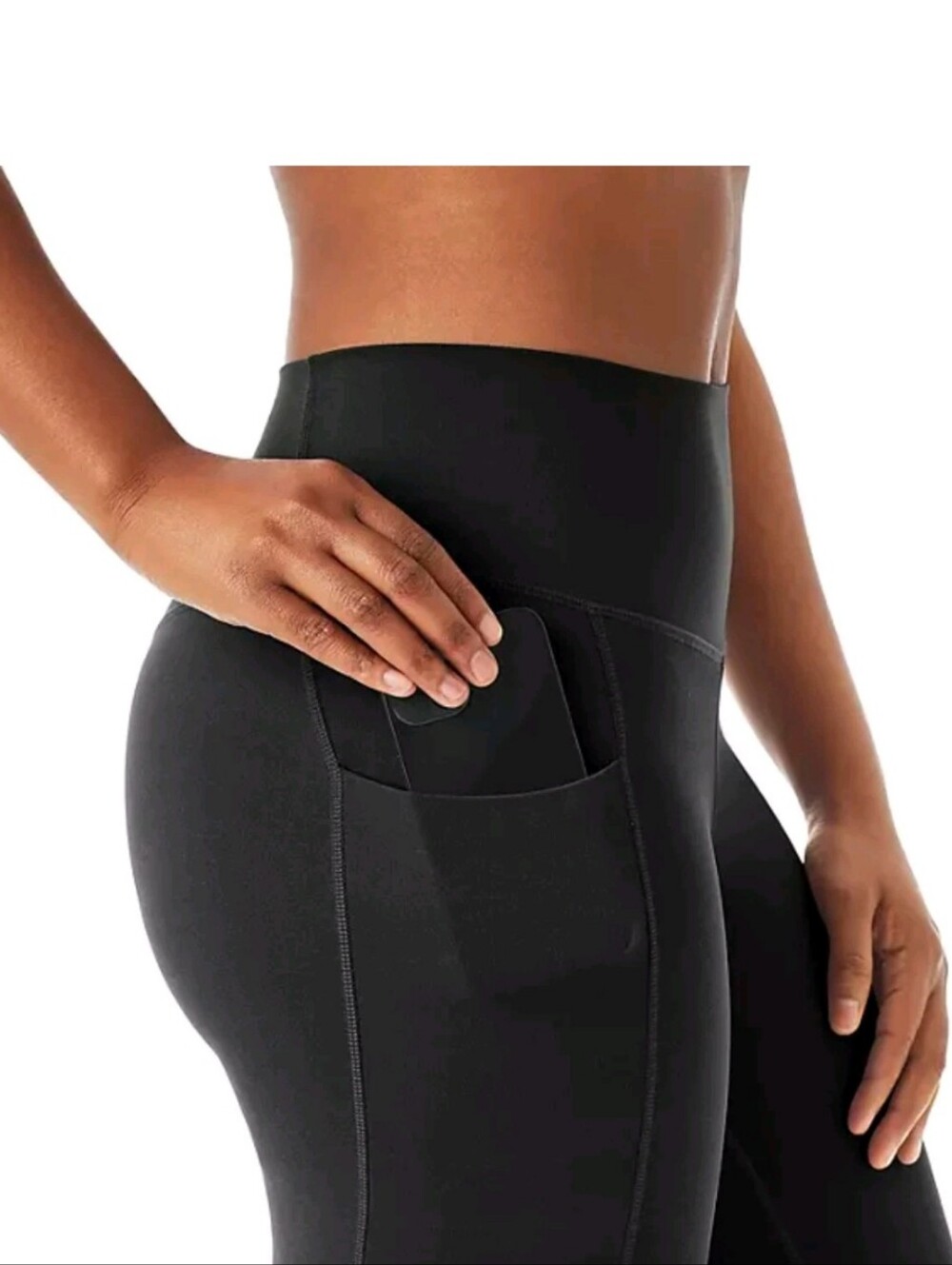 🐢 Members Mark High-Rise Ankle Black Legging Size XL